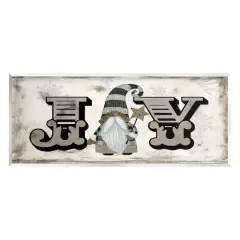 Stupell Industries Joy Vintage Holiday Gnome Wall Plaque Art