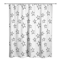 Simple Star Pattern 71" x 74" Shower Curtain