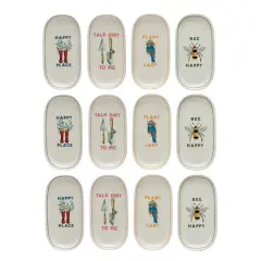Hello Honey&reg; Painted Fauna Rectangular Stoneware Plate Set