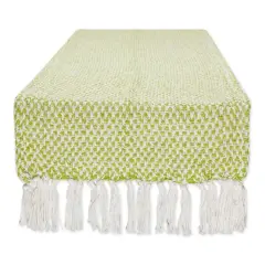 DII&reg; 108" Woven Fringed Table Runner Avocado
