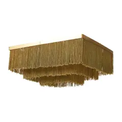 Hello Honey&reg; 13.75" Square Flush Mount Fringe Light Fixture