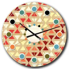 Designart 'Triangular Retro Design Ix Mid-Century Modern Wall Clock