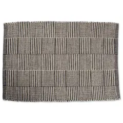 DII&reg; Gray Squares Recycled Yarn Rug, 2ft. x 3ft.