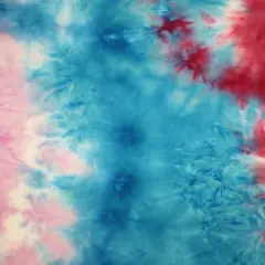 Fabric Merchants Magenta, Blue, Lilac & Sage Tie Dye Double Brushed 4-Way Stretch Fabric