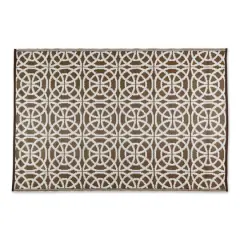 DII&reg; Dark Brown Infinity Circle Outdoor Rug, 4ft. x 6ft.