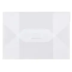JAM Paper 5.5" x 7.5" Clear Frost Tuck Flap Closure Plastic Envelope