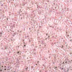 John Bead 11/0 Miyuki Delica Glass Seed Beads, 5g Pink AB Lined