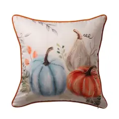Glitzhome&reg; Faux Burlap Pumpkin Pillow Cover