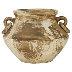 Beige Ceramic Farmhouse Vase