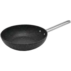 THE ROCK by Starfrit 7.08" Personal Wok Pan With Stainless Steel Wire Handle