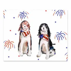 10" American Dogs Tabletop Canvas
