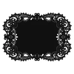Hortense B. Hewitt Co. Black Laser Place Mat, 12 Pack