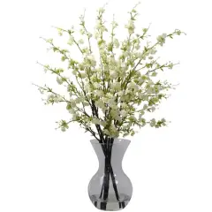 30" White Cherry Blossoms Arrangement in Vase 