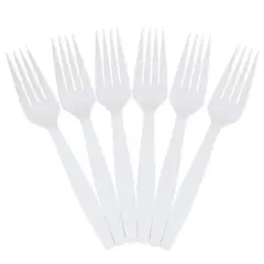 JAM Paper Premium Plastic Forks, 100ct. White