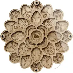 Wonderland Crafts 7.5" Mandala Bead Organizer with Transparent Cover