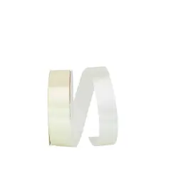 JAM Paper 3/8" x 100yd. Single Face Satin Allure Ribbon Ivory