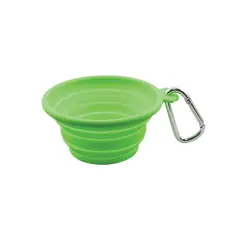 FFD PET Silicone Travel Bowl for Dogs & Cats Lime Green