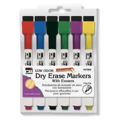 Magnetic Dry Erase Markers with Erasers, 6 Packs of 6