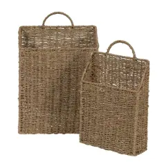 Household Essentials Rectangular Wicker Hanging Baskets