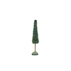 Hello Honey&reg; Green Plaid Raw-Edged Tweed Tree & Wood Base