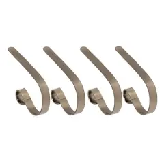Original MantleClip&reg; Brushed Nickel Stocking Holders, 4ct.