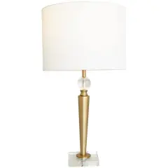 2ft. Gold Metal Inverted Cone Shaped Accent Lamp