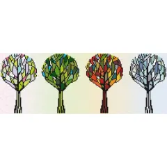 Diamond Dotz&reg; Intermediate 4 Seasons Sparkle with Frame Diamond Painting Kit