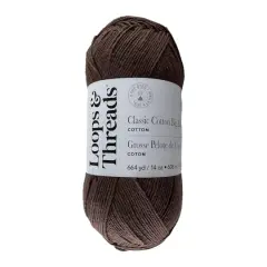 Classic Cotton Big Ball&trade; Solid Yarn by Loops & Threads&reg; Bark