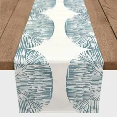 90" Abstract Shell Shape Cotton Twill Runner