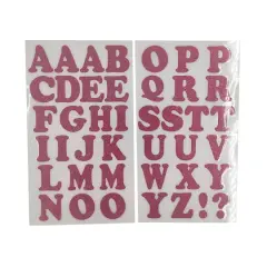 1.5" Iron-On Glitter Cooper Letters by Make Market&reg; Pink