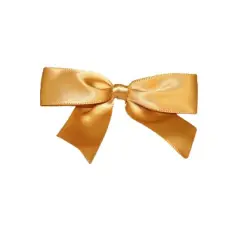 JAM Paper 3.25" Satin Twist Tie Bows, 100ct. Old Gold