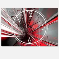 Designart Fractal 3D Deep Into Middle Multipanel Wall Clock