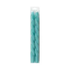 10" Unscented Twist Taper Candles, 2ct. by Ashland&reg; Teal