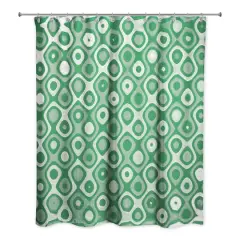 Circles Shower Curtain Green