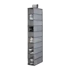 Simplify 10 Shelf Shoe Organizer Gray