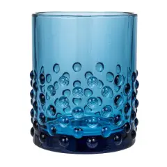 Hello Honey&reg; 12oz. Blue Hobnail Drinking Glass