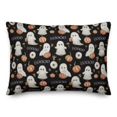 Boo Ghost Pattern Throw Pillow