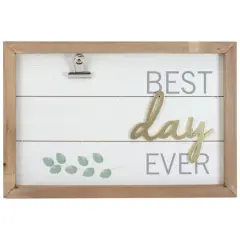 Framed Best Day Ever with Photo Clip D&eacute;cor