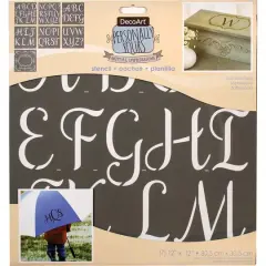 DecoArt &reg; Initial Impressions&trade; Sophisticated Stencil Set, 12" x 12"