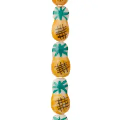 Yellow Pineapple Ceramic Beads, 21mm by Bead Landing&trade;