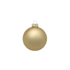 Whitehurst 40ct. 1.25" Matte Glass Ball Ornaments Gold Matte