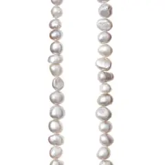 Light Gray Pearl Rondelle Seed Beads, 6mm by Bead Landing&trade;