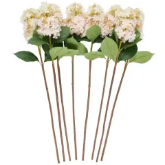 34.5" Pink Hydrangea Artificial Flower Stem, 8ct.
