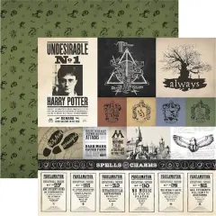 Paper House&reg; Harry Potter Parchment Tags Double-Sided 12" x 12" Cardstock, 15 Sheets