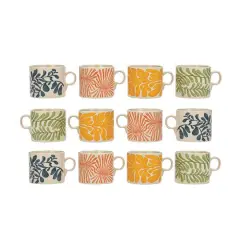 Hello Honey&reg; 14oz. Abstract Foliage Print Stoneware Mug, 12ct.