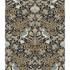 RoomMates Garden Aviary Peel & Stick Wallpaper Black