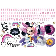 RoomMates Minnie Mouse Peel & Stick Giant Wall Decal Set with Alphabet