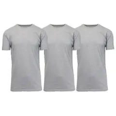 Galaxy By Harvic Crew Neck Men's T-Shirt 3 Pack Heather Gray