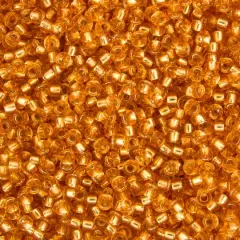 Miyuki&reg; 11/0 Glass Seed Beads, 22g Dark Gold Silver Lined