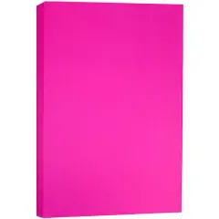 JAM Paper Bright 11" x 17" Tabloid Cardstock, 50 Sheets Fuchsia